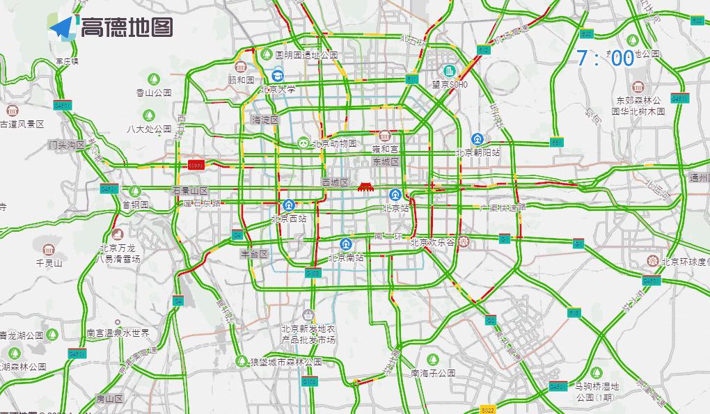 出行提示_香山周邊交通壓力_北京市交通預測預報