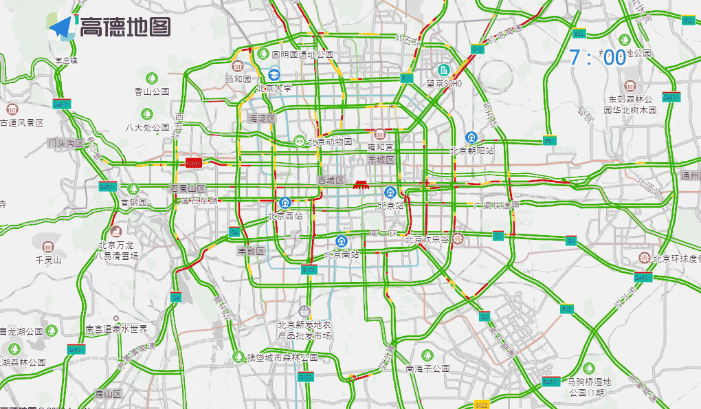 出行提示_北京公園景區(qū)周邊交通壓力_北京周末交通預(yù)測(cè)預(yù)報(bào)